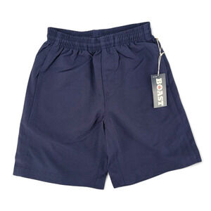Boast Boys Club Shorts Navy Blue - Athletic Tennis Golf Casual Elastic Waist NWT